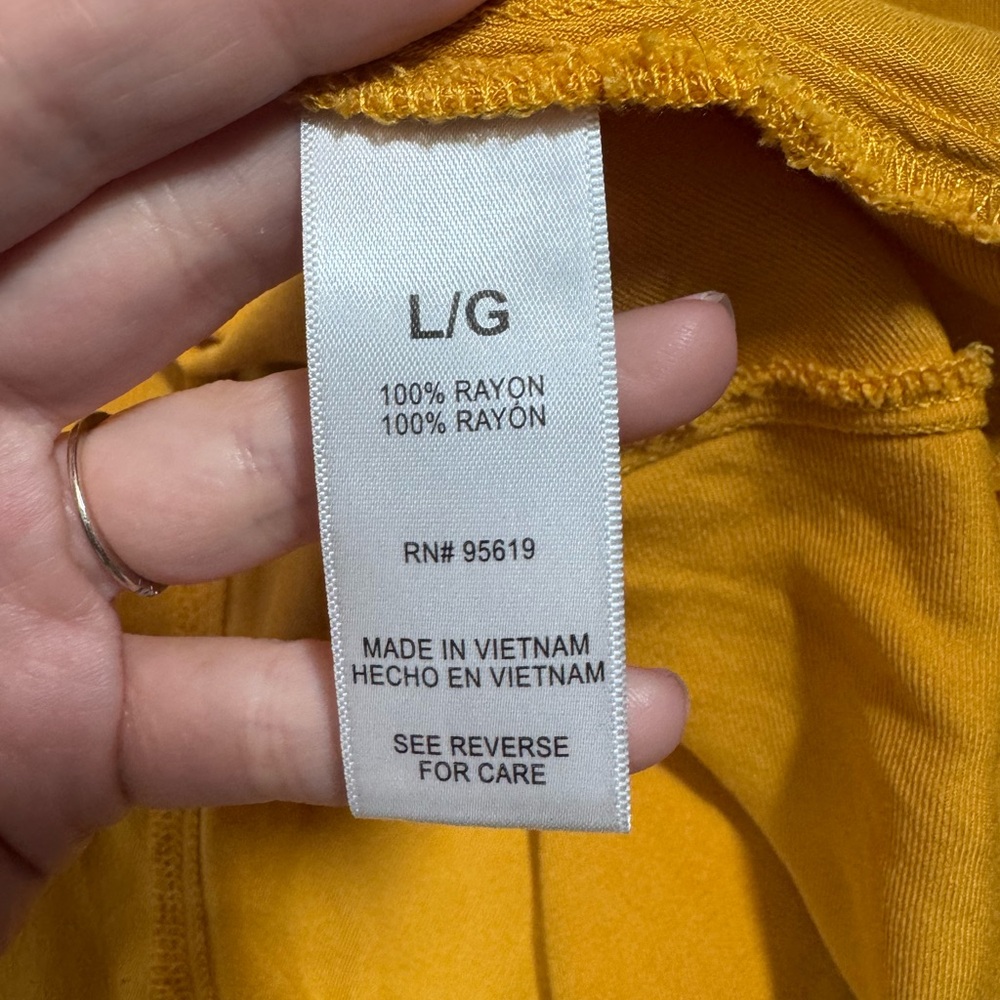 Fever Sleeveless Button-Down Flowy Shirt in Mustard Yellow - Picture 7 of 9